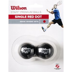 Wilson Staff Squash Balls Red Dot x 2