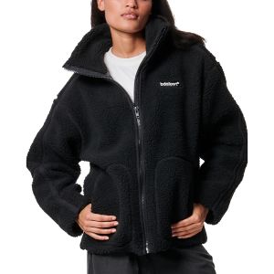 Body Action Zip-Through Sherpa Women's Jacket 071420-01-Black