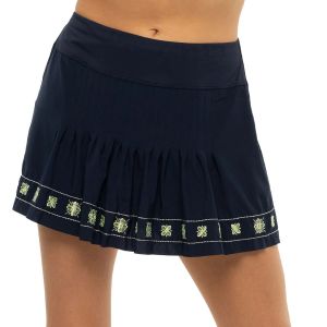 Lucky In Love Long Lurex Flora Border Women's Tennis Skirt CB513-G03401