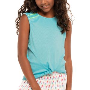 Lucky In Love Twist Front Girls' Tank T234-413