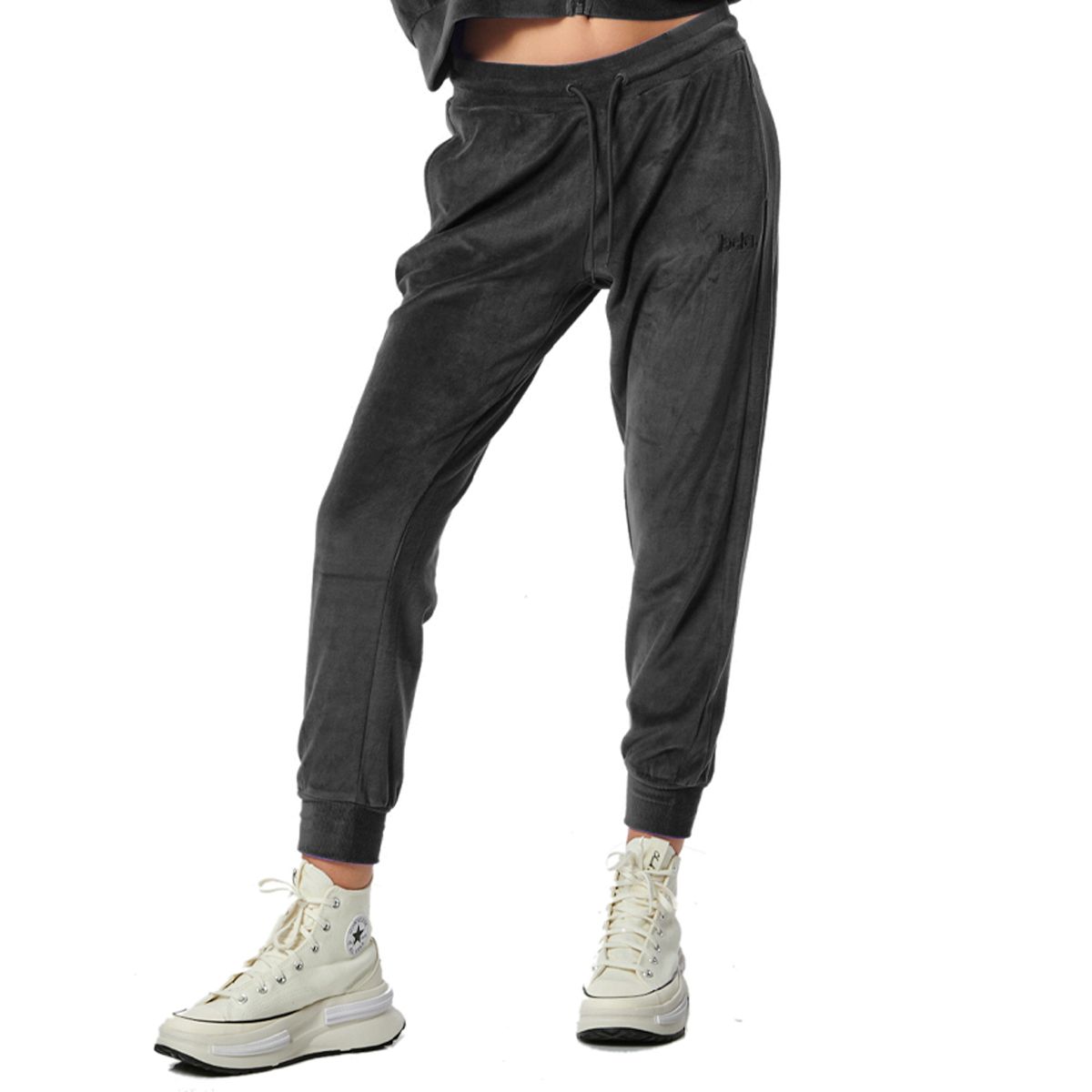 Body Action Cuffed Women's Velour Joggers 021333-01-Moonligh